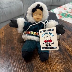 Doll Arctic Kids Eskimo Doll with Porcelain Face 7"